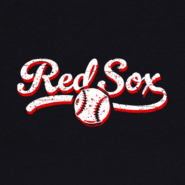 Retro Red Sox Offset by Throwzack